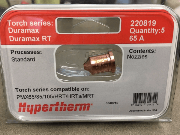 Hypertherm Powermax 65/85/105 Nozzle 65A #220819 | Welder Supply